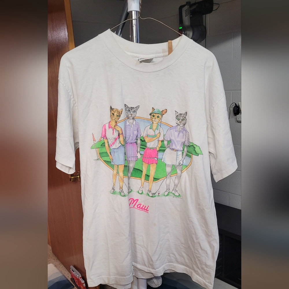 Vintage Maui Golf Cat Tshirt